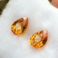 ราคา บุษราคัม โคลนนิ่ง 2 เม็ด 3.93 กะรัต พลอยสังเคราะห์เนื้อแข็ง ทรงหยดน้ำ เหลี่ยมคมเนื้อสวยไฟดีม๊าก (24541604038)