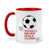 ราคา แก้วเซรามิค, แก้วเซรามิคสกรีนข้อความแบบทูโทน 2 สี, สกรีนข้อความ..You'll Never Walk Alone (21208380262)