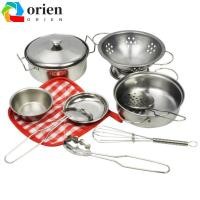 ราคา ORIEN แกล้งเล่นชุดครัว,สแตนเลสพร้อมฝาปิดเครื่องครัวสแตนเลส,จําลองหม้อแบบโต้ตอบพลั่วมินิเกมทําอาหารของเล่นเด็กของขวัญ (52704739729)