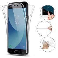 ราคา เคสมือถือ แบบซิลิโคนใส TPU นุ่ม ครอบคลุมทั้งตัว 360 องศา การป้องกันเต็มรูปแบบ สำหรับ Samsung Galaxy J3 J5 J7 J4 J6 Plus 2018 (2071584265)