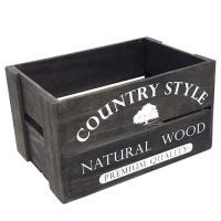 ราคา ลังไม้วินเทจ สีโอ๊คเข้ม Country Style (6818257351)