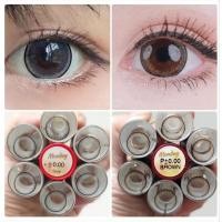 ราคา **มีค่าสายตา0.00-10.00**คอนแทคเลนส์ บิ๊กอาย รุ่น monday /Lila สีเทา/ตาล Gray/Brown มีค่าสายตา (0.00)-(-10.00) (28774781060)