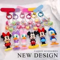 ราคา Niche DIY สร้อยข้อมือโทรศัพท์มือถือสตรอเบอร์รี่รักสร้างสรรค์ Mickey Donald Duck พวงกุญแจจี้อุปกรณ์เสริม Universal (24543946199)