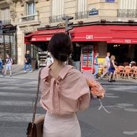 ราคา เสื้อเชิ้ตแขนยาว ผูกโบว์ด้านหลัง (12374230031)