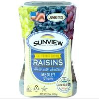 ราคา Sunview Organic Raisins Seedless Medley ลูกเกดนำเข้าอบแห้ง 227g. (44155369081)