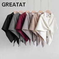 ราคา ผ้าคลุมไหล่ถัก สีทึบหนา นุ่มสบาย เหมาะสำหรับฤดูหนาว (53406457854)