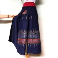 ราคา กางเกงผ้าฝ้ายลายไทย ผ้าฝ้ายพื้นเมือง (1266862395)