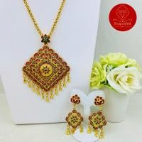 ราคา สร้อยชุดไทย สร้อยลายลงยา สร้อยรำ เครื่องประดับชุดไทย (21725039388)