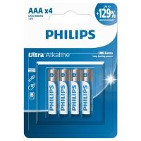 ราคา ถ่านไฟฉายแบตเตอรี่PhilipsUltraAlkalineAAA4-blister(LR03E4B/67) (24697586887)