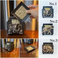 ราคา ที่รองแก้ว ไม้ไผ่สาน ชุด6ใบ พร้อมกล่องไม้รูปช้าง ชุดรองแก้วน้ำที่ระลึก มี3แบบให้เลือก (40152823872)
