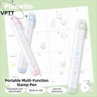 ราคา VFTT To Do List Journal Stamp, 6 รูปแบบ Self-ink Seal ปากกา,น่ารักการ์ตูนที่ถอดออกได้แบบพกพาไดอารี่ซีลเด็กของขวัญโรงเรียนเครื่องเขียน (56755470180)