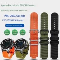 ราคา นูนปากผ้าใบสายนาฬิกาข้อมือสําหรับ CASIO PROTREK Series prg-260/270 prw-2500t /3500 /5000/5100 ไนลอนนาฬิกา band (51057126688)