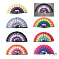 ราคา SEL พับแฟนมือ Rainbows พัดลมเต้นรําตกแต่งพัดลมมือพัดลมฤดูร้อน Perfect Props สําหรับฤดูร้อนเทศกาลดนตรี Partie (46057412095)