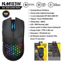 ราคา เมาส์เกมมิ่งไร้สาย Wireless & Bluetooth Gaming Mouse เมาส์ไร้สาย เมาส์เกมมิ่ง NUBWO NM-103W (23255211396)