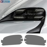 ราคา ไฟหน้ารถป้องกันฟิล์มด้านหน้าโปร่งใสรมควันสีดํา TPU สติกเกอร์สําหรับ Porsche Taycan 2020 2022 Cross Turismo Sport (51357337785)