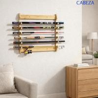 ราคา ชั้นเก็บของคันเบ็ด CABEZA,ชั้นวางโชว์คันเบ็ดไม้ไผ่ติดผนัง,ที่วางคันเบ็ดประหยัดพื้นที่ความจุขนาดใหญ่ที่ใช้งานได้จริงห้องนั่งเล่น (40778602705)