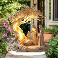 ราคา ทาคาฟลาวเวอร์ 2ง แบนอะคริลิคประสูติพระเยซูฉากเกิดเครื่องประดับตกแต่งโต๊ะคริสต์มาสโต๊ะใหม่ (54656315954)