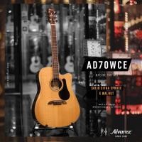 ราคา Alvarez AD70WCE กีตาร์โปร่งไฟฟ้า Top Solid (Solid Sitka Spruce / Walnut ) (7447871136)