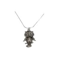 ราคา TANITTgems สร้อยคอทองคำขาวจี้นกฮูกใหญ่ลงดำ - White/Gold (216726903)