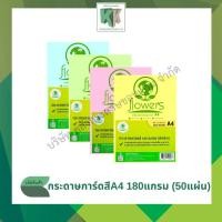 ราคา กระดาษการ์ดสี กระดาษทำปกสี ปกรายงาน กระดาษสี A4 (180 แกรม 50 แผ่น/แพ็ค) | คลังกระดาษ (6627262722)