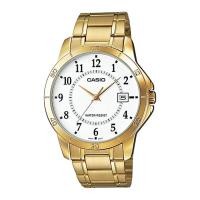 ราคา Casio Standard นาฬิกาข้อมือผู้ชาย สายสแตนเลส รุ่น MTP-V004,MTP-V004G,MTP-V004G-7B - สีทอง (1486390901)