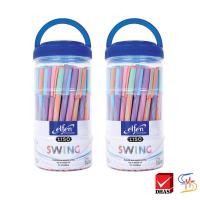 ราคา (แพ็ค2) Elfen ปากกา ปากกาลูกลื่น ลิโซ่สวิง น้ำเงิน 0.5 จำนวน 100 ด้าม (28325279999)