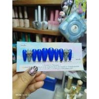 ราคา เล็บเจลสีน้ำเงินสลับแฟร์แถมฟรีอุปกรณ์#เล็บเจลสีน้ำเงิน#เล็บปลอมสำเร็จรูป (28765682607)