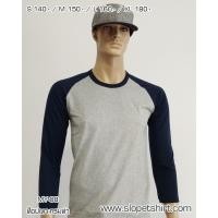 ราคา เสื้อยืดคอกลมไหล่สโลปแขนยาว ท๊อปเทา-กรมท่า (688521029)