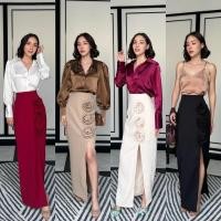 ราคา ️ALOT Babara กระโปรงเอวสูง กระโปรงยาว ผ่าหน้า ทรงสอบ ทรงสวย เรียบหรู ออกงาน (26076652303)