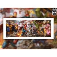 ราคา Sideshow Fine Art Print:The Avengers Earth's Mightiest Heroes Deluxe (11391187787)