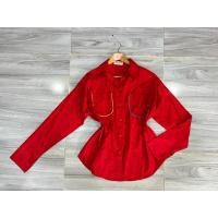 ราคา ส่งต่อเสื้อเชิ้ตโอเวอร์ไซส์สีแดง งานกระดุมหน้าแต่งกระเป๋า2สี ทรงปล่อย ผญ-ผช ใส่ได้ อก48“ งานป้ายPirom ผ้าดี สีสด (28179596187)