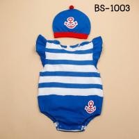 ราคา ชุดบอดี้สูทแฟนซีเด็ก กะลาสีเรือ สกรีนลายสมอเรือ พร้อมหมวก (2ชิ้น) S.90 BS1003 (23837692964)