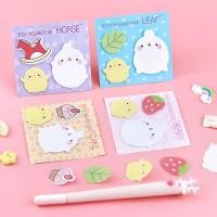 ราคา โพสอิท โพสอิทโมลาง กระดาษโน๊ต PostIt Molang 3 ตัว กระดาษจดพกพา (9113725940)