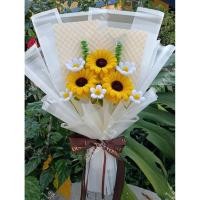 ราคา ช่อดอกทานตะวันลวดกำมะหยี่*พร้อมส่ง* ช่อดอกไม้ลวดกำมะหยี่ ดอกไม้ปัจฉิมแสดงความยินดี (48307208705)