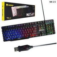 ราคา Nubwo คีย์บอร์ด Gaming NK-23 Mutant RUBBER DOME SWITCH ไฟทะลุตัวตัวอักษร (4264559118)