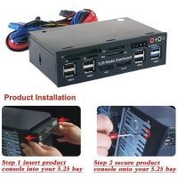 ราคา ❤ Multi-Function USB 3.0 Hub Esata SATA Port Internal Card Reader PC Dashboard Media Front Panel (27951728001)