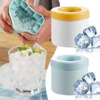 ราคา แม่พิมพ์ถาดน้ําแข็ง Maker Apen Genie 3D ห้องครัวตู้แช่แข็งซิลิโคนกระบอกกล่องเก็บน้ําแข็ง Maker Mini ICE Hockey (41178770198)