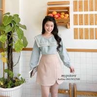 ราคา Mypstore A56 เสื้อลูกไม้คอเหลี่ยมสองชั้น (25577934154)