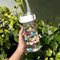 ราคา กระบอกน้ำพลาสติกลายดอกไม้ กระติกน้ำลายดอดไม่ สุดน่ารัก ใส่น้ำได้ 550ml. (48406309787)
