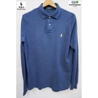 ราคา Polo Ralph Lauren แท้ เสื้อยืดโปโลแขนยาวสีน้ำเงินอ่อน (1860016436)