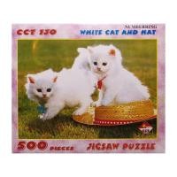 ราคา Jigsaw Puzzle ตัวต่อจิ๊กซอว์ 500 ชิ้น CCT.130 Animals สัตว์ Cat รูปแมว MagicLand6 (7644365839)