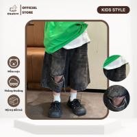 ราคา กางเกงยีนส์ขาสั้นสีดําเด็กผู้ชาย ชูบี ขาดเข่าข้างเดียว (4–13 ขวบ) – ข2507153 (47655645831)