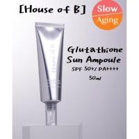 ราคา [House of B] Glutathione Sun Ampoule with SPF 50+/PA++++ 50ml - Ultimate Sun Protection Ampoule for Brightening and Anti-Aging (43554356326)