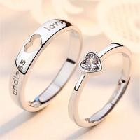 ราคา แหวนคู่ชายหญิงแหวนเพชรรูปหัวใจกลวงแหวนคู่ (27356096920)