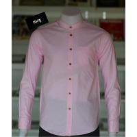ราคา เสื้อเชิ้ตผู้ชาย คอจีน สีชมพู (5363190988)