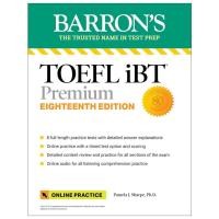ราคา [Chulabook] หนังสือ TOEFL IBT PREMIUM WITH 8 ONLINE PRACTICE TESTS + ONLINE AUDIO (BARRON'S) (9781506290539) c321 (25331413682)