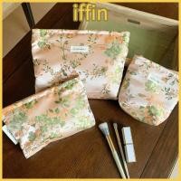ราคา ไอฟิน กระเป๋าแต่งหน้าความจุขนาดใหญ่ซิปปิดดอกไม้กระเป๋าคลัทช์แฟชั่นลายดอกไม้โพลีเอสเตอร์ผ้าใบเดินทางแบบพกพาถุงแป้งเดินทางใช (44279306338)