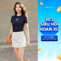 ราคา เสื้อยืด Ten Years Of Elegance ทรงเข้ารูปลายนูน 2T27.2506CT เสื้อยืดผ้าฝ้ายคอกลมผู้หญิงดีไซน์พื้นฐานหรูหรา JM Dress (43057238761)