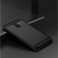 ราคา เคส Samsung Galaxy A8 Plus 2018 SamsungA8Plus 2018 คาร์บอนไฟเบอร์ TPU ซิลิโคนอ่อนนุ่มฝาหลังเกราะเคสโทรศัพท์ปลอก (26628982117)
