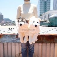 ราคา ตุ๊กตา Lying Grey & White Siberian Husky ไซบีเรียนฮัสกี้ 15/18/24/30นิ้ว ไซบีเรียน ฮัสกี้ Anee Park หมา สุนัข ตุ๊กตาหมา (5910095312)